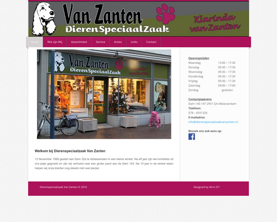 Dierenspeciaalzaak Van Zanten Logo