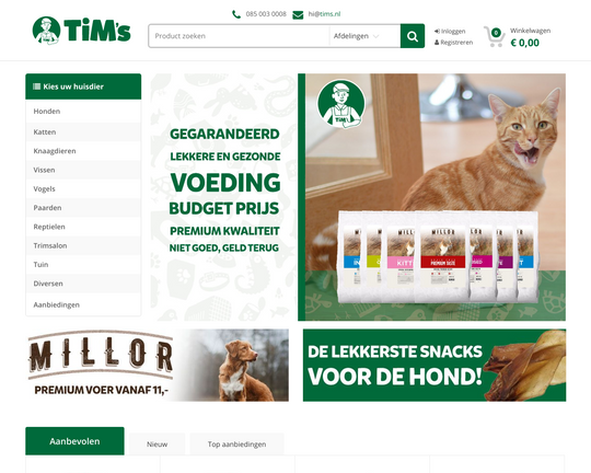 TIM's Online Dierenspeciaalzaak Logo